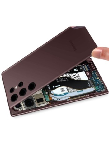 Copribatteria Originale per Samsung Galaxy S22 Ultra Samsung Service Pack - Burgundy