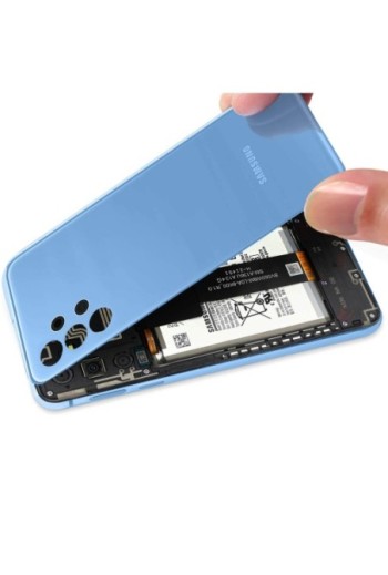 Copribatteria Originale per Samsung Galaxy A13 4G con Lente Protezione Fotocamera - Light Blue