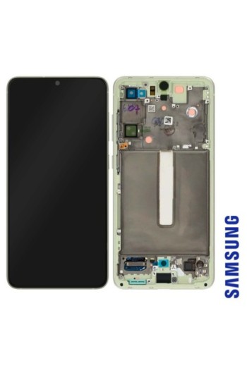 Schermo per Samsung Galaxy S21 FE Originale Samsung Blocco Completo: LCD + Vetro Touch - Olive