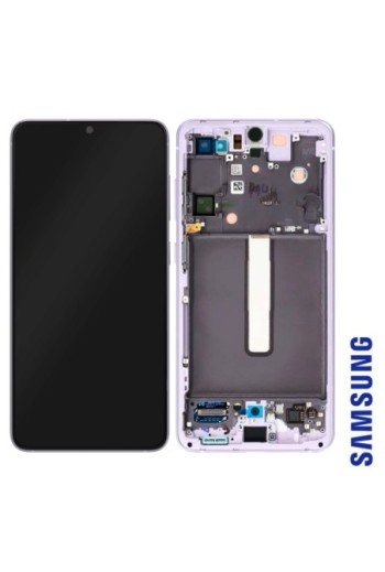 Schermo per Samsung Galaxy S21 FE Originale Samsung Blocco Completo: LCD + Vetro Touch - Lavender