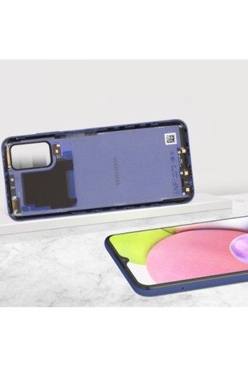 Copribatteria Originale per Samsung Galaxy A03s Samsung Service Pack - Blue