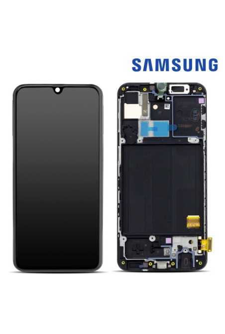 Schermo LCD per Samsung Galaxy A40 + Vetro Tattile Originale Samsung [Service Pack] - Black