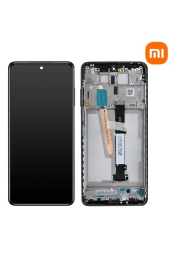 Blocco completo originale Xiaomi Poco X3: Schermo LCD + Vetro Tattile + Alloggio Service Pack - Nero