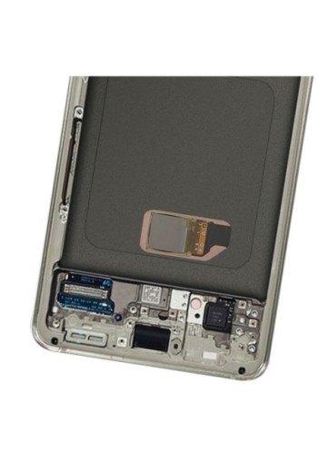Blocco completo originale Samsung Galaxy S21: Schermo LCD + Vetro Tattile Service Pack - Phantom White