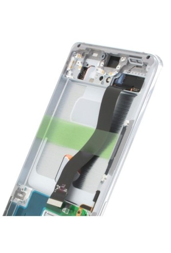 Blocco completo originale Samsung Galaxy S21 Ultra: Schermo LCD + Vetro Tattile Service Pack - Phantom Silver