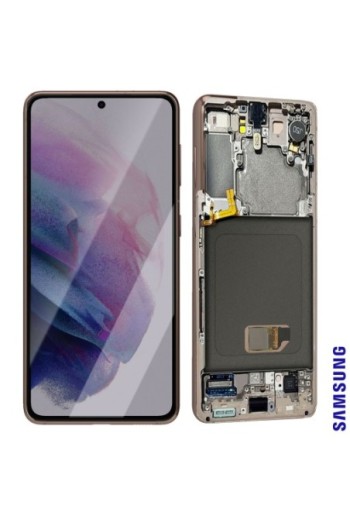 Blocco completo originale Samsung Galaxy S21: schermo lcd + vetro tattile Service Pack - Phantom Violet
