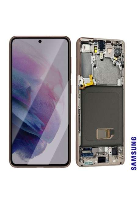 Blocco completo originale Samsung Galaxy S21: schermo lcd + vetro tattile Service Pack - Phantom Violet