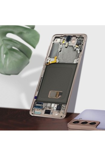 Blocco completo originale Samsung Galaxy S21: schermo lcd + vetro tattile Service Pack - Phantom Violet