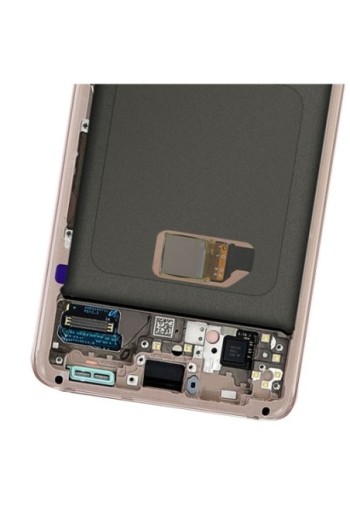 Blocco completo originale Samsung Galaxy S21: Schermo LCD + Vetro Tattile Service Pack - Phantom Pink