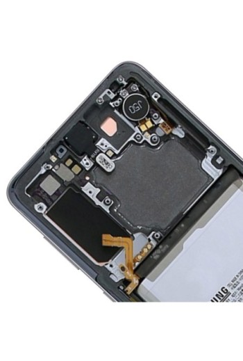 Blocco completo originale Samsung Galaxy S21: Schermo LCD + Vetro Tattile + Batteria 4000mAh Service Pack - Phantom Gray