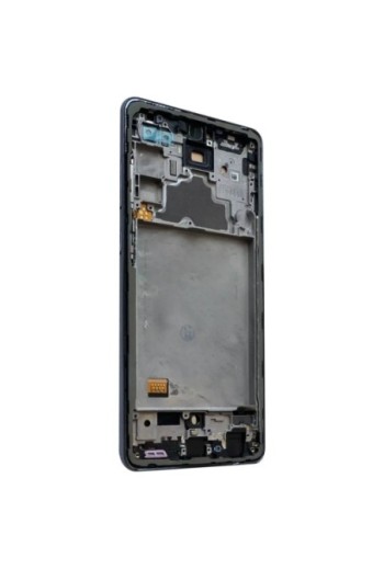 Blocco completo originale Samsung Galaxy A72: Schermo LCD + Vetro Tattile Service Pack - Awesome Blue