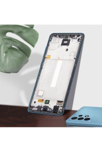 Blocco completo originale Samsung Galaxy A52 A52 5G e A52s: Schermo LCD + Vetro Tattile Service Pack - Awesome Blue