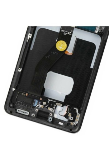 Blocco completo originale Samsung Galaxy S21 Ultra: Schermo LCD + Vetro Tattile Service Pack - Phantom Black