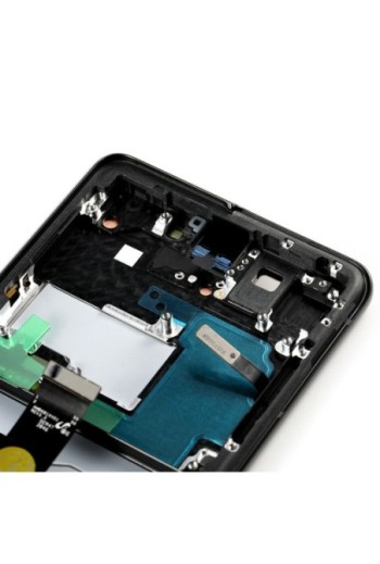 Blocco completo originale Samsung Galaxy S21 Ultra: Schermo LCD + Vetro Tattile Service Pack - Phantom Black