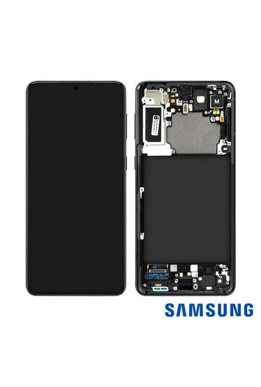 Blocco completo originale Samsung Galaxy S21 Plus: schermo lcd + vetro tattile Service Pack - Phantom Gray