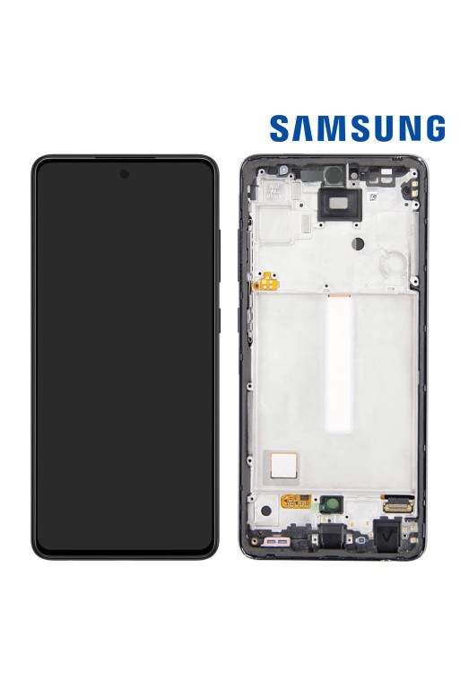 Blocco completo originale Samsung Galaxy A52 A52 5G e A52s: Schermo LCD + Vetro Tattile Service Pack - Awesome Black