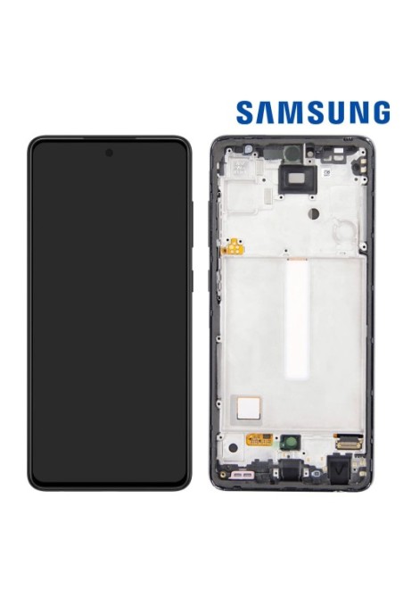 Blocco completo originale Samsung Galaxy A52 A52 5G e A52s: Schermo LCD + Vetro Tattile Service Pack - Awesome Black