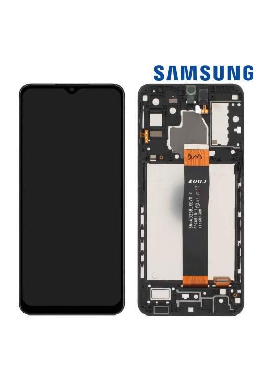 Blocco completo originale Samsung Galaxy A32 5G: Schermo LCD + Vetro Tattile Service Pack - Awesome Black