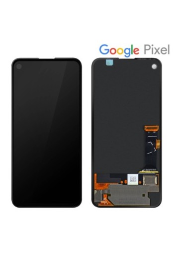 Schermo LCD per Google Pixel 4A + Vetro Tattile originale Google Service Pack - Nero