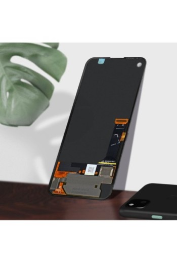 Schermo LCD per Google Pixel 4A + Vetro Tattile originale Google Service Pack - Nero