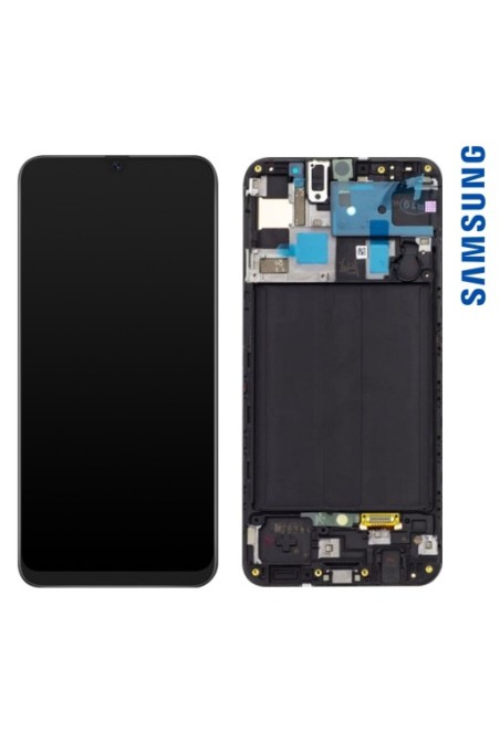 Schermo LCD per Samsung Galaxy A50 + Vetro Tattile Originale Samsung [Service Pack] - Black