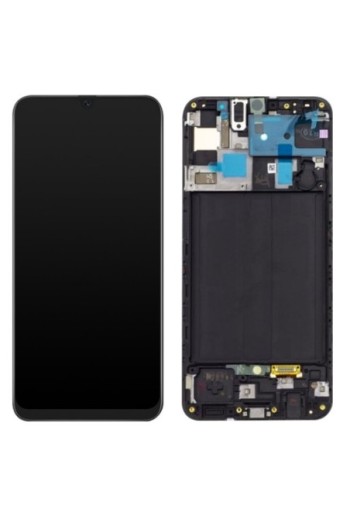 Schermo LCD per Samsung Galaxy A50 + Vetro Tattile Originale Samsung [Service Pack] - Black