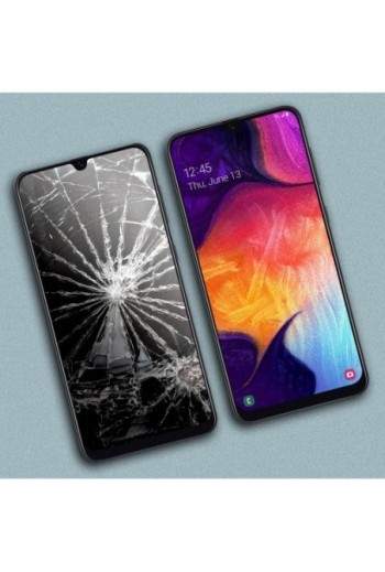 Schermo LCD per Samsung Galaxy A50 + Vetro Tattile Originale Samsung [Service Pack] - Black