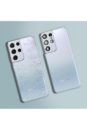 Copribatteria / Facciata posteriore per Samsung Galaxy S21 Ultra ricambio Originale Samsung – argento