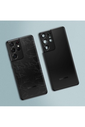 Copribatteria / Facciata posteriore per Samsung Galaxy S21 Ultra ricambio Originale Samsung – nero