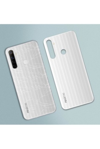Copribatteria / Facciata posteriore di ricambio – bianco per Realme 6i