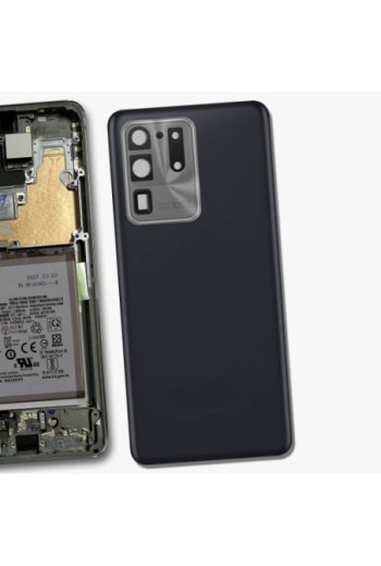 Vetro facciata posteriore di ricambio per Samsung Galaxy S20 Ultra – nero