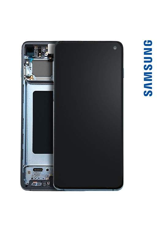 Blocco Completo Originale Samsung [Service Pack]: Schermo LCD + Touch Screen - Blu per Samsung Galaxy S10