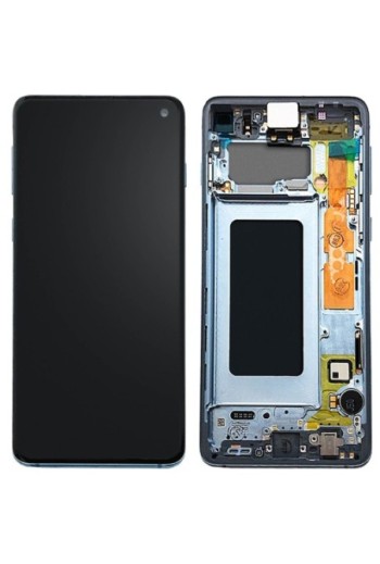 Blocco Completo Originale Samsung [Service Pack]: Schermo LCD + Touch Screen - Blu per Samsung Galaxy S10