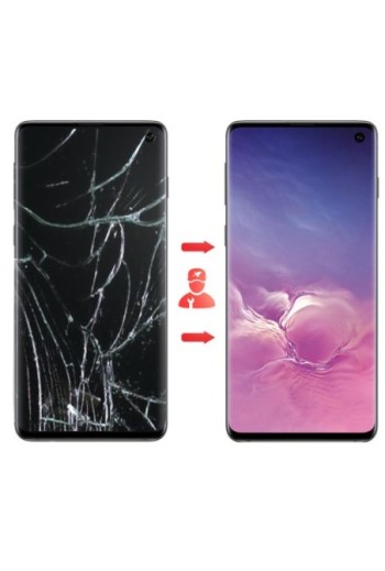 Blocco Completo Originale Samsung [Service Pack]: Schermo LCD + Touch Screen - Blu per Samsung Galaxy S10