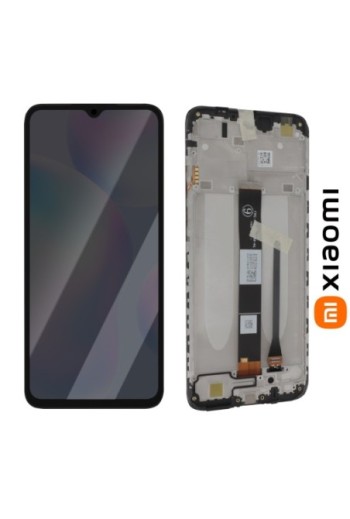 Schermo LCD originale Xiaomi Redmi 9A e 9C + frame grigio (Service Pack)