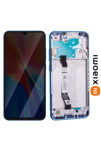 Schermo LCD completo originale Xiaomi Redmi Note 8 + frame blu nettuno (Service Pack)