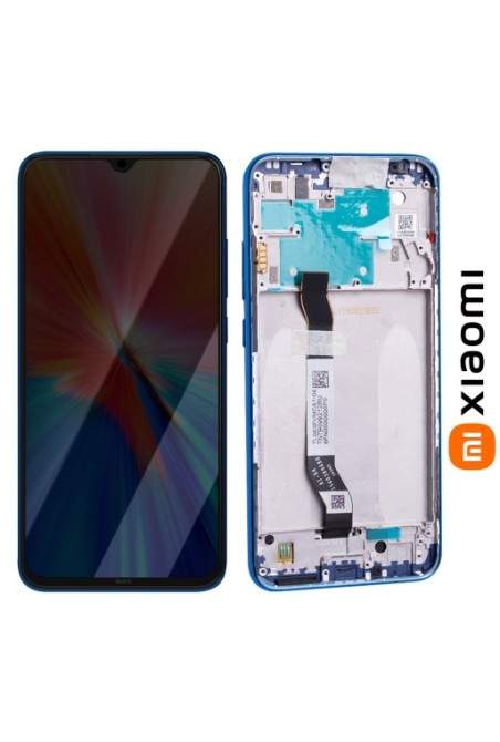Schermo LCD completo originale Xiaomi Redmi Note 8 + frame blu nettuno (Service Pack)