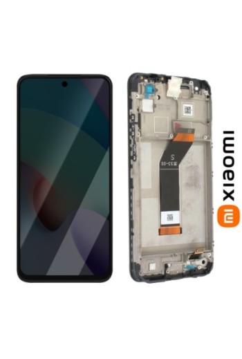 Schermo LCD completo originale Xiaomi Redmi 10 2022 + frame carbon gray (Service Pack)