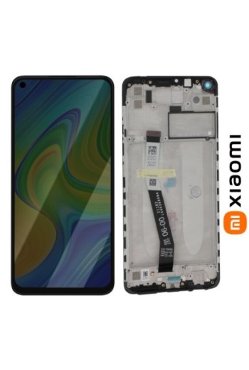 Schermo LCD completo originale Xiaomi Redmi Note 9 + frame onyx black (Service Pack)