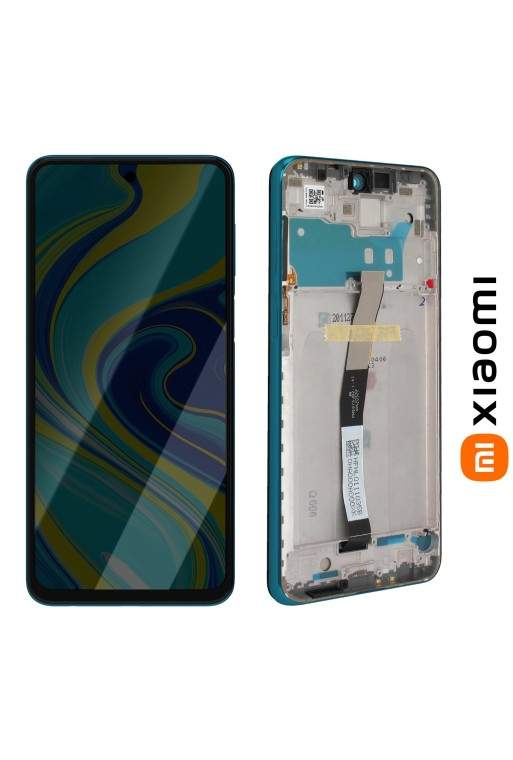Schermo LCD completo originale Xiaomi Redmi Note 9S + frame aurora blue (Service Pack)