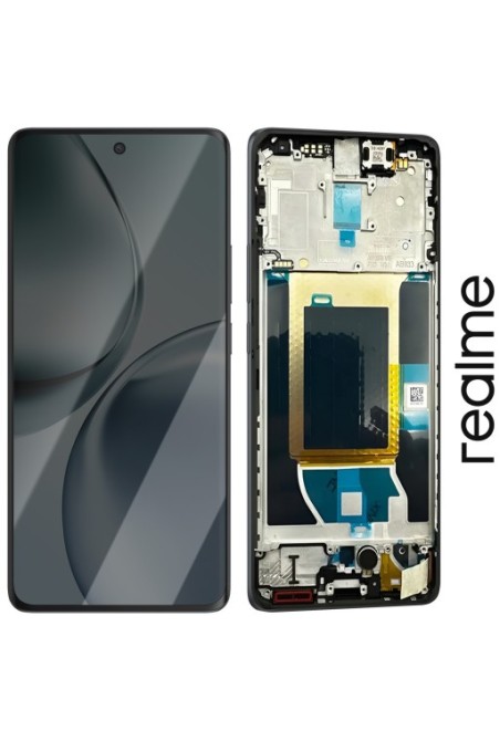 Display Completo Originale Realme 14 Pro - LCD + Touchscreen + Telaio Grigio Scamosciato (Service Pack)