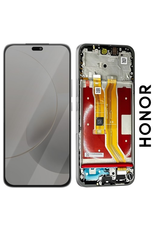 Display Completo Originale Honor 400 Lite - LCD + Touchscreen + Telaio Grigio Velvet - Service Pack