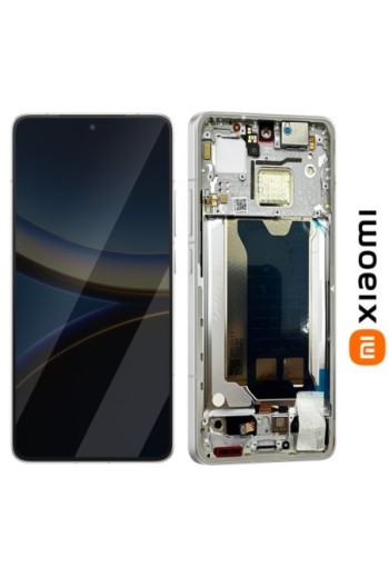 Display Completo Originale Xiaomi Poco F7 Pro - LCD + Touchscreen + Telaio Argento (Service Pack)