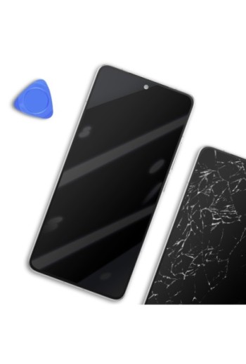 Display Completo Originale Xiaomi Poco F7 Pro - LCD + Touchscreen + Telaio Argento (Service Pack)
