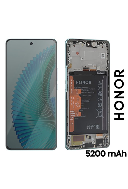Schermo Completo Originale Honor Magic 6 Lite - LCD + Touchscreen + Telaio Verde Smeraldo + Batteria 5200mAh