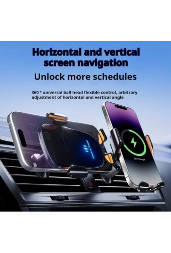 Supporto Auto Wireless 15W con Sensore Automatico | Caricatore Smartphone