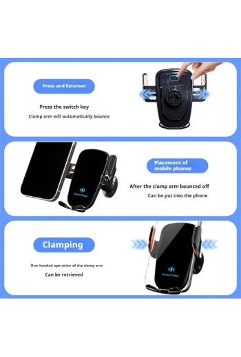 Supporto Auto Wireless 15W con Sensore Automatico | Caricatore Smartphone