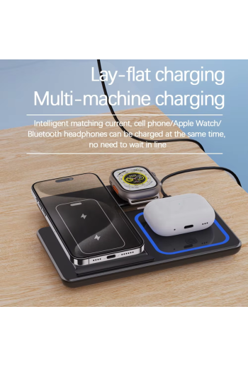 Caricatore Wireless 3 in 1 per iPhone Apple Watch AirPods – Ricarica Rapida