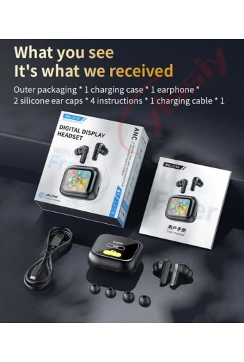 Auricolari Bluetooth TWS con Custodia Touch Screen Full Color – Chiamate e Musica