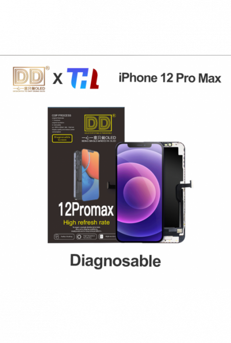 Schermo OLED soft 60Hz iPhone 12 Pro Max — display diagnosticabile compatibile